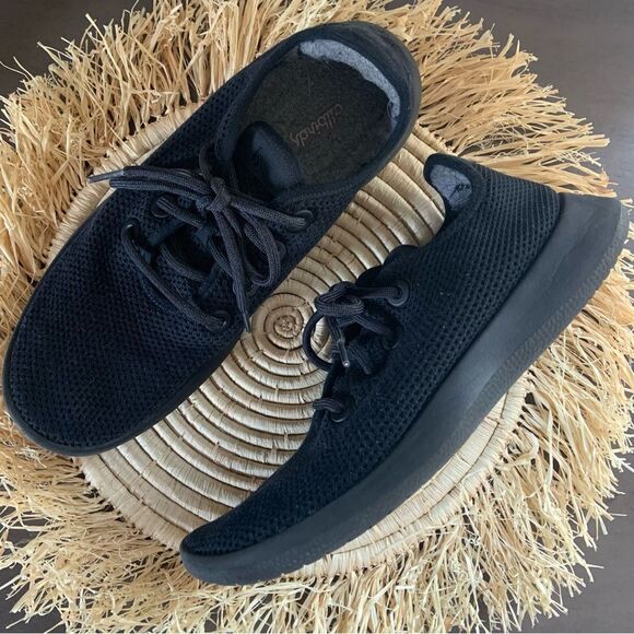 ALLBIRDS Men’s Tree Runners Black Sneakers Size 10 - Picture 1 of 14